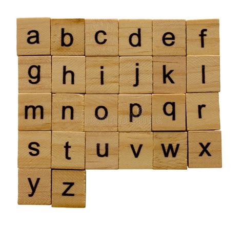 Alphabet Letters A Z On Wooden Scrabble Pieces Isolated On White