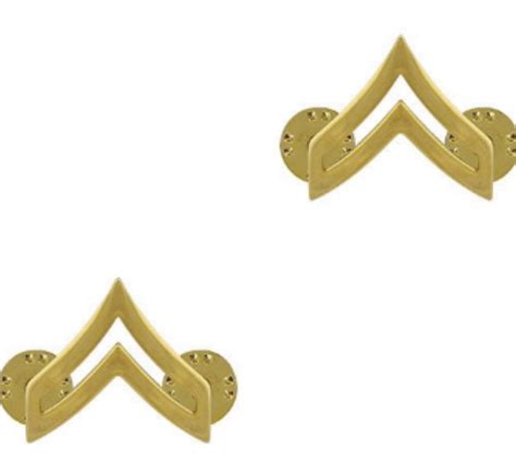 Us Army Corporal Gold Collar Rank Insignia
