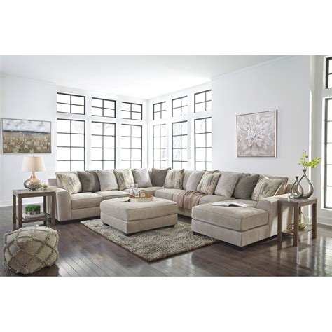 Benchcraft By Ashley Ardsley 39504s8 Contemporary 5 Piece Sectional
