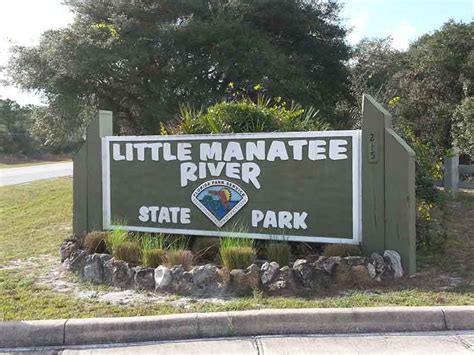 Little Manatee River State Park Campground Wimauma Florida Sign