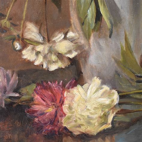 Alphonse Jules Debaene Still Life Painting 19th Century Oil On