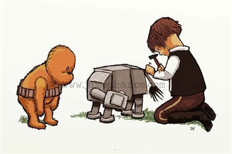 Wookie The Chew Adorable Star Wars And Winnie The Pooh Parody Art