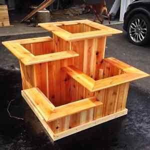 How to build a tiered planter for a house? Multi-Tiered Cedar Planter / Cedar Rectangular Planter Box ...