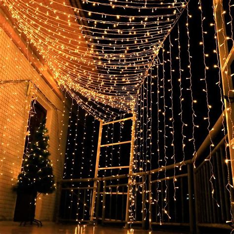 7 Images Christmas Curtain Lights And View Alqu Blog