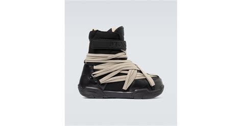 Rick Owens Moncler Lace Up Moon Boots In Black For Men Lyst