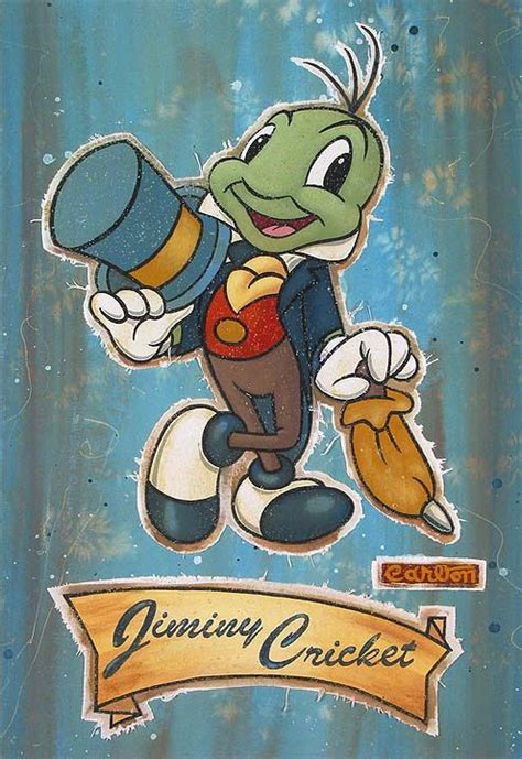 Jiminy Cricket By Trevor Carlton Original Artwork On Canvas 32x22