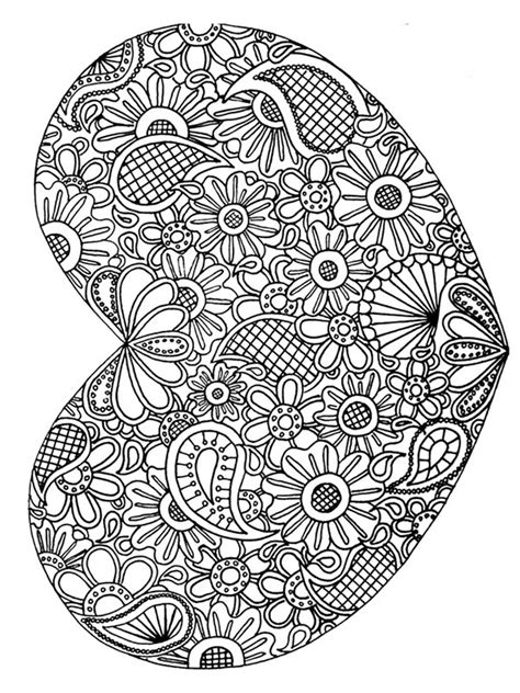 Kleurplaat hart mandala voor volwassenen Leukekleurplaten.nl