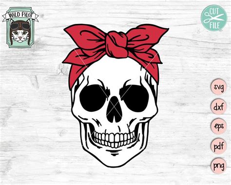 Download Skull Bandana svg file Skull svg Bandana Skull svg Skull ...