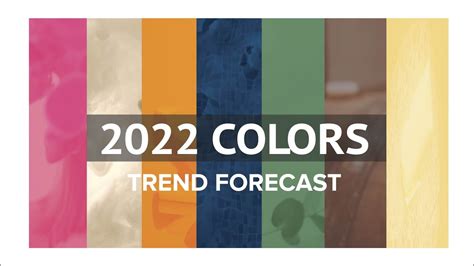 2022 Color Trends I Design Trend Forecast Youtube