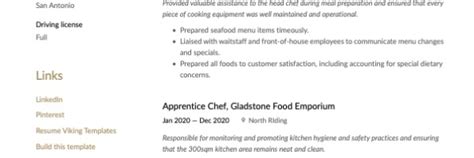 Apprentice Chef Resumes And Guide