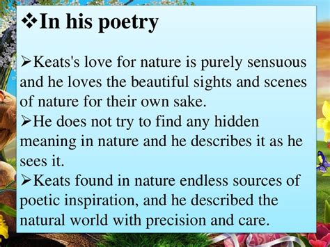 John Keats As A Nature Poet