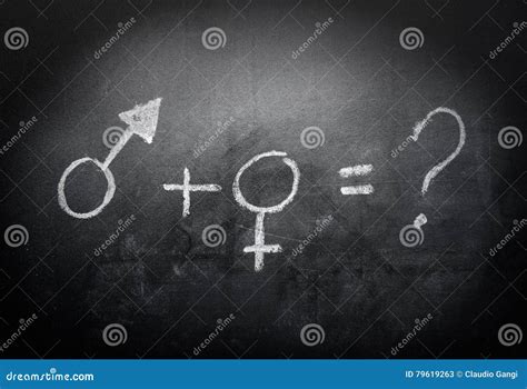 Sex Symbols Concept And Formula On A Blackboard Stock Image Image Of