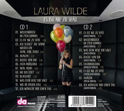 Es Ist Nie Zu Spät Deluxe Edition Von Laura Wilde Auf Audio Cd