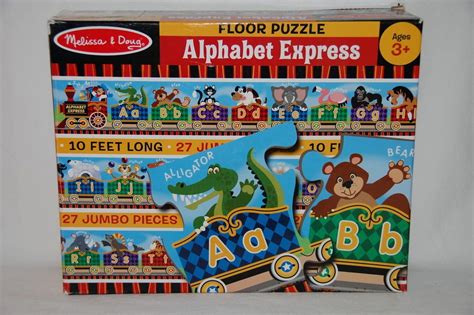 To consolidate the pronunciation, writing and order of the 26 letters . Melissa & Doug ALPHABET EXPRESS FLOOR PUZZLE Train 10' long #4420 ...