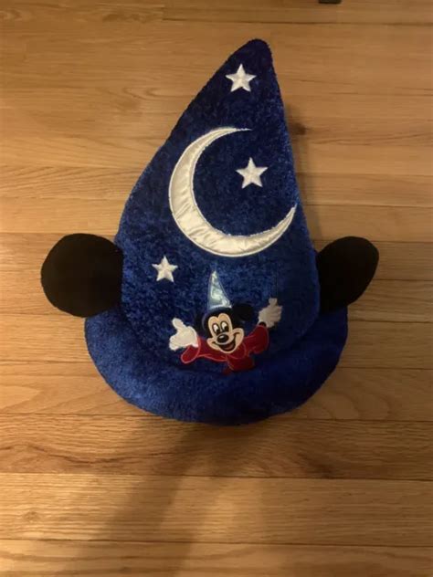 Disney Parks Mickey Mouse Fantasia Sorcerer Hat Wizard Plush Ears Youth