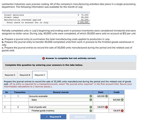 Solved Lamberton Industries Uses Process Costing All Of The Chegg