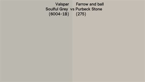 Valspar Soulful Grey 6004 1b Vs Farrow And Ball Purbeck Stone 275