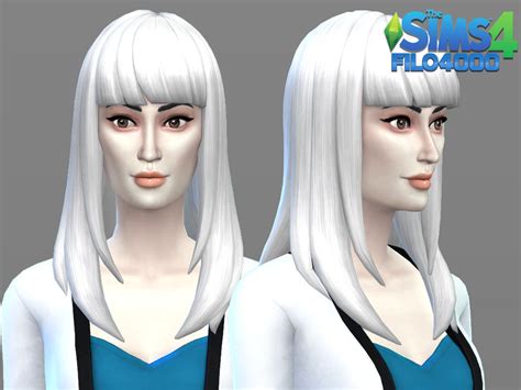 The Sims Resource White Hair Recolor 18 Base Game Style