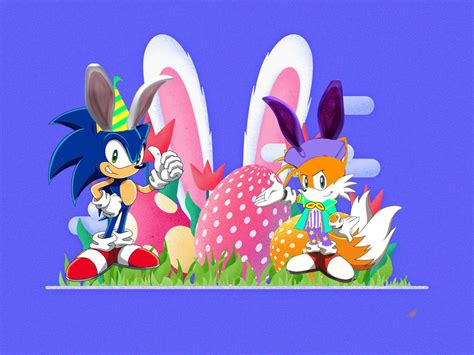 Sonic And Tails In Easter Wonderland By Fiddlerchipmunk On Deviantart
