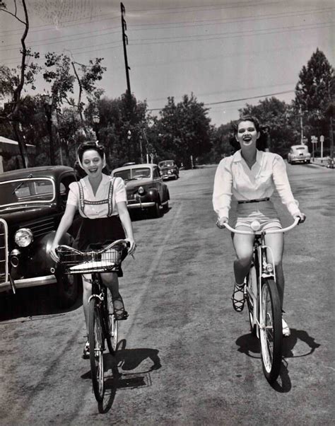 Dorothy Morris And Frances Rafferty Ride Bikes Bygonely