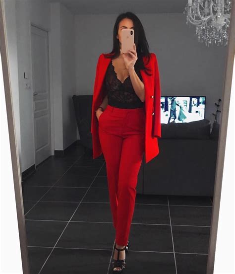 The Red Suit Thisishlna ️ Woman Suit Fashion Chic Outfits Classy