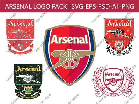 Arsenal SVG Logo ai svg psd png eps Cannon FC | Etsy