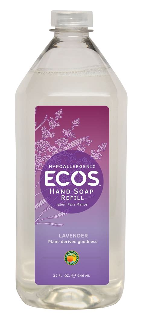 Ecos Hypoallergenic Hand Soap Refill Lavender 32 Oz