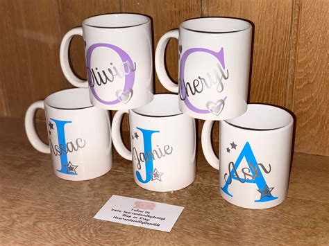 Personalised Mug With Name And Initial Etsy