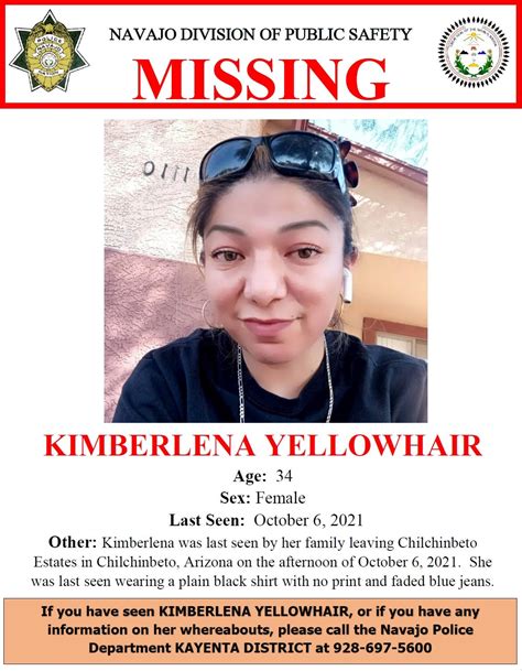 Missing Person Alert Navajo Police Department Facebook