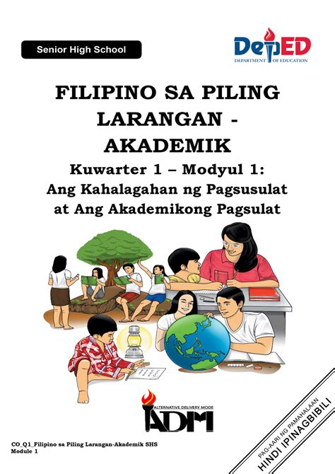 Pagsulat Sa Filipino Sa Piling Larangan Modyul 1 Docx Pagsulat Sa