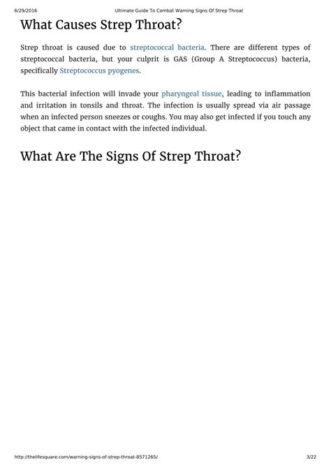 Ppt Ultimate Guide To Combat Warning Signs Of Strep Throat Powerpoint Presentation Id7361954