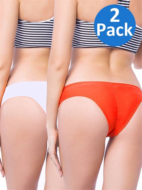 Sayfut Womens Itsy Back Ruched Cheeky Thong Bikini Bottoms Underwear