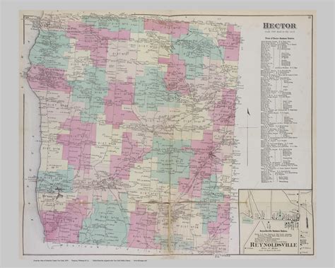 Hector 40 41 New York 1874 Old Map Reprint Schuyler Co Old Maps