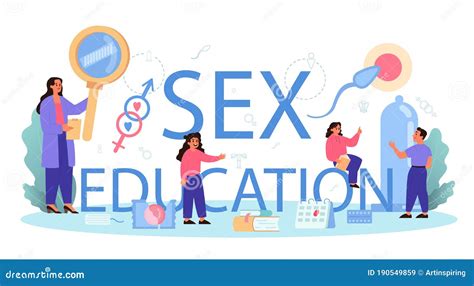 Sexual Education Typographic Header Sexual Health Lesson For Young