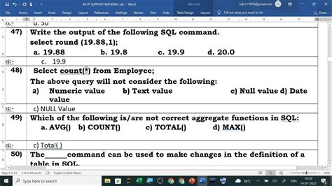 Mysql Qp Class 12 Informatics Practices Cbse Mysql Important