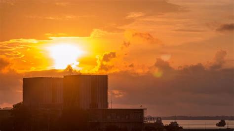 Beautiful Sunrise Scene At Marina Barrage Timelapse Stock Footage