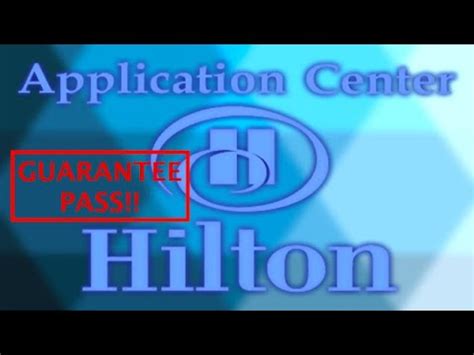 Bloxton Application Center Hilton Hotels GUARANTEED PASS ROBLOX YouTube