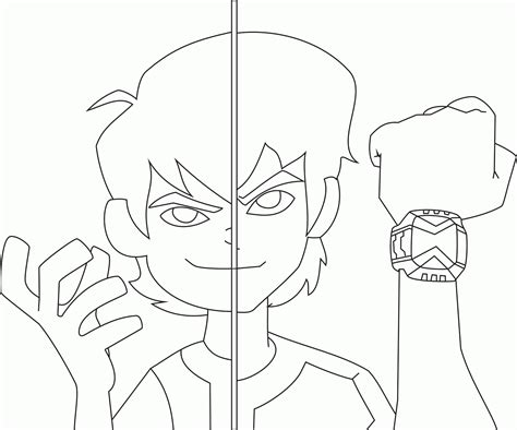 Ben 10 Omniverse Omnitrix Coloring Pages Coloring Pages