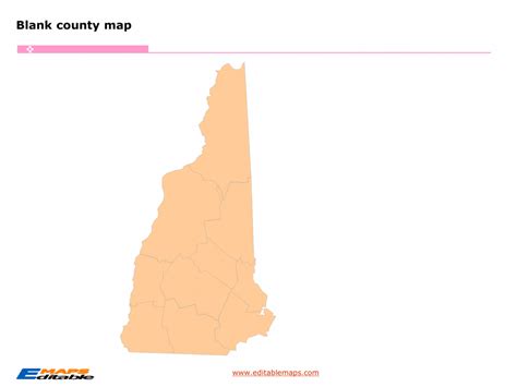 New Hampshire County Map Editable Powerpoint Maps