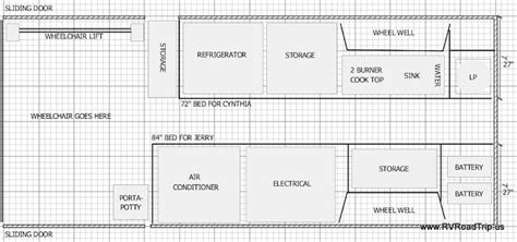 Ram Promaster Rv Camper Van Conversion Floor Plan
