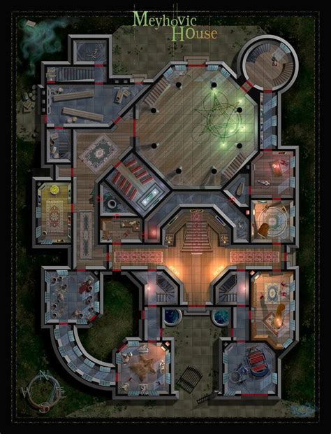 D D Manor Battle Maps Ideas Dungeon Maps Building Map Fantasy Map My