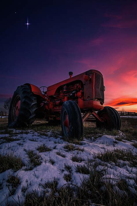 Red Case Tractor Sunset Photograph By Christopher Thomas Fine Art America