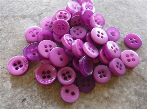 This Listing Is For 50 Boysenberry Purple Small Round Buttons The