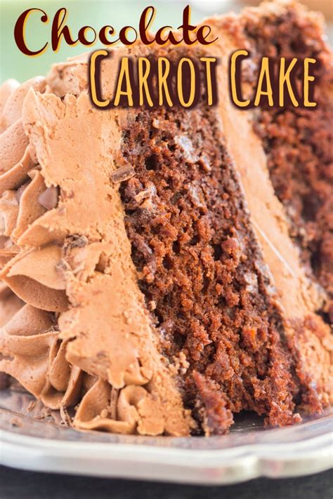 chocolate carrot cake with chocolate cream cheese frosting