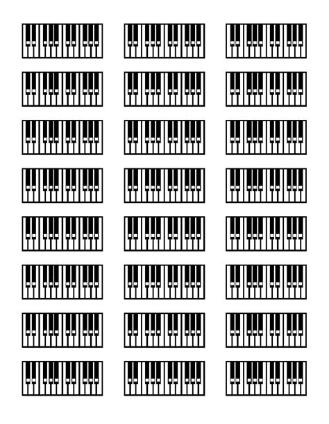 Blank Piano Keyboard Worksheets