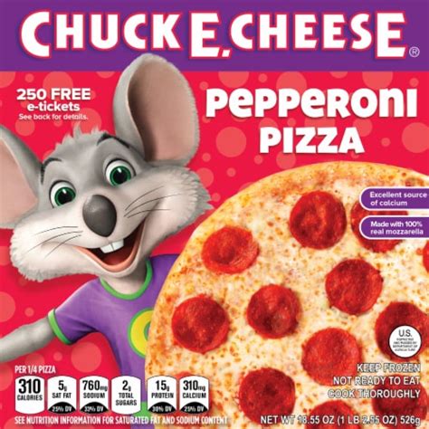 Chuck E Cheese Pepperoni Original Crust Frozen Pizza 189 Oz Bakers