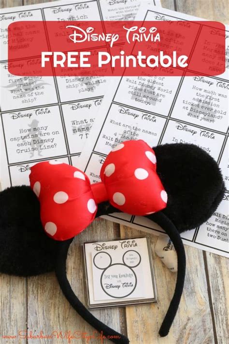 Print and distribute these easter trivia quiz sheets among the players along with a pen or pencil. Disney Trivia - Free Printable | Suburban Wife, City Life