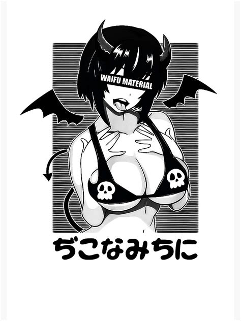 Ahegao Waifu Material Shirt Lewd Devil Anime Girl Spiral Notebook By
