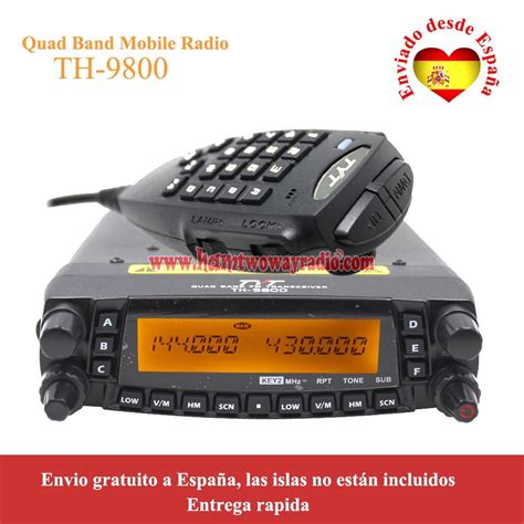 Tyt Th 9800 50w Quad Band Mobile Radio Woki Toki 2 Tone 5 Tone Car