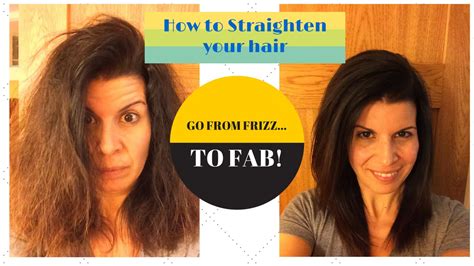 How To Straighten Dry Frizzy Hair Tutorial YouTube
